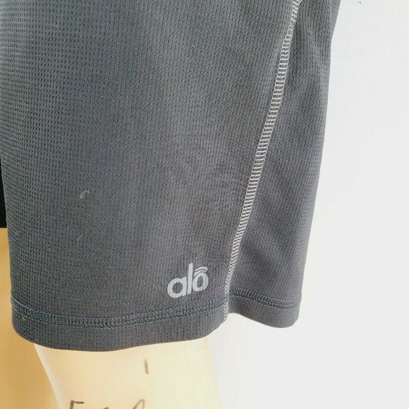 Alo Mens Black Elastic Waist Pull On Comfort Athletic Shorts Size Large - Picture 4 of 7